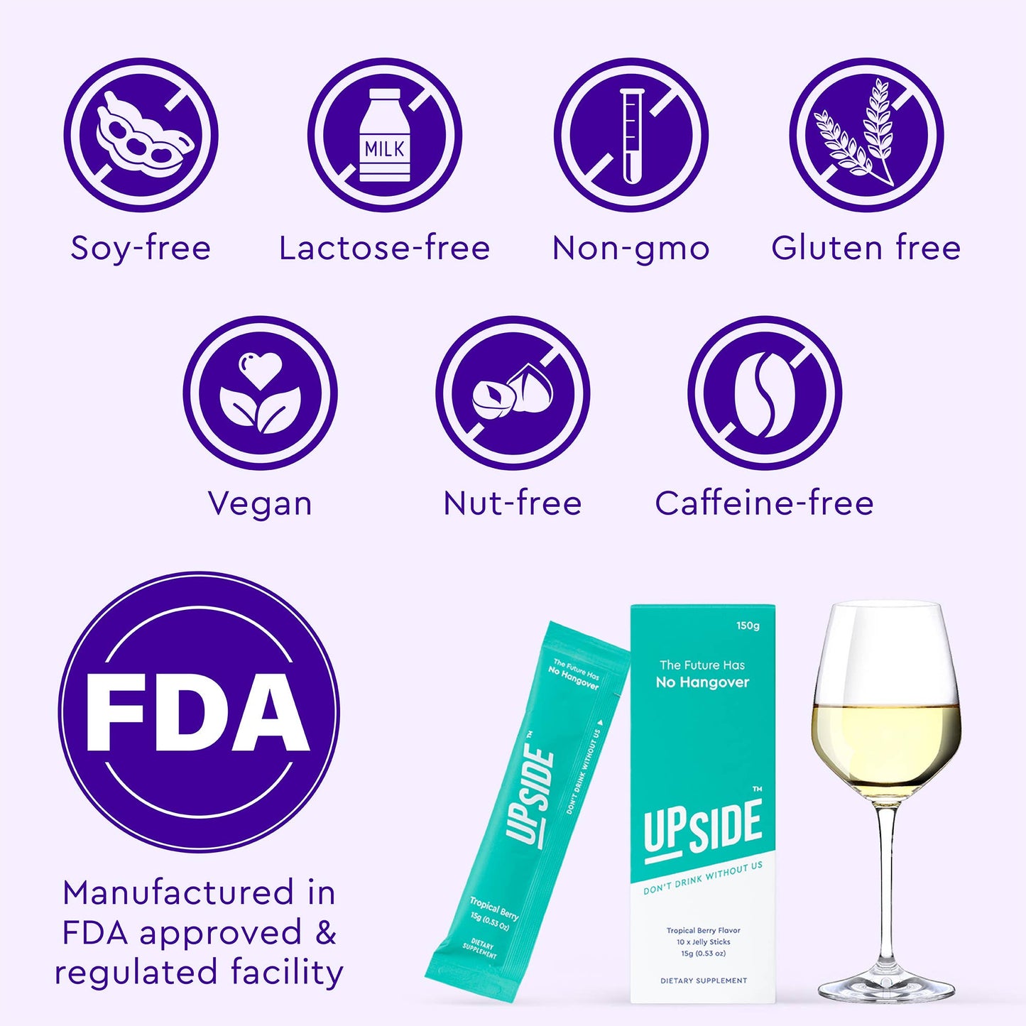 Upside - Before Alcohol Hangover Sticks - UPSIDE Before Drinking Hangover Sticks - Party Box (30-Pack)