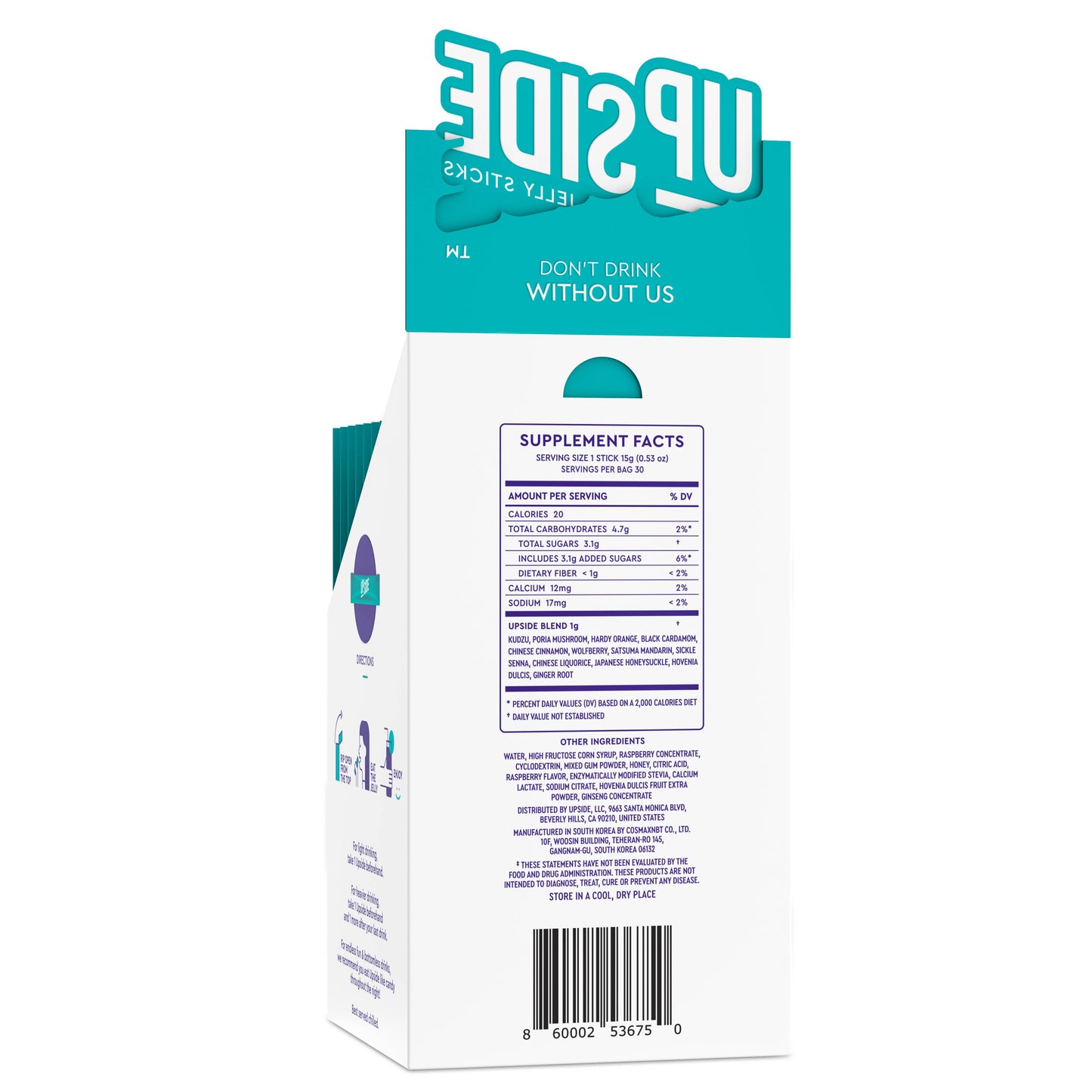 Upside - Before Alcohol Hangover Sticks - UPSIDE Before Drinking Hangover Sticks - Party Box (30-Pack)