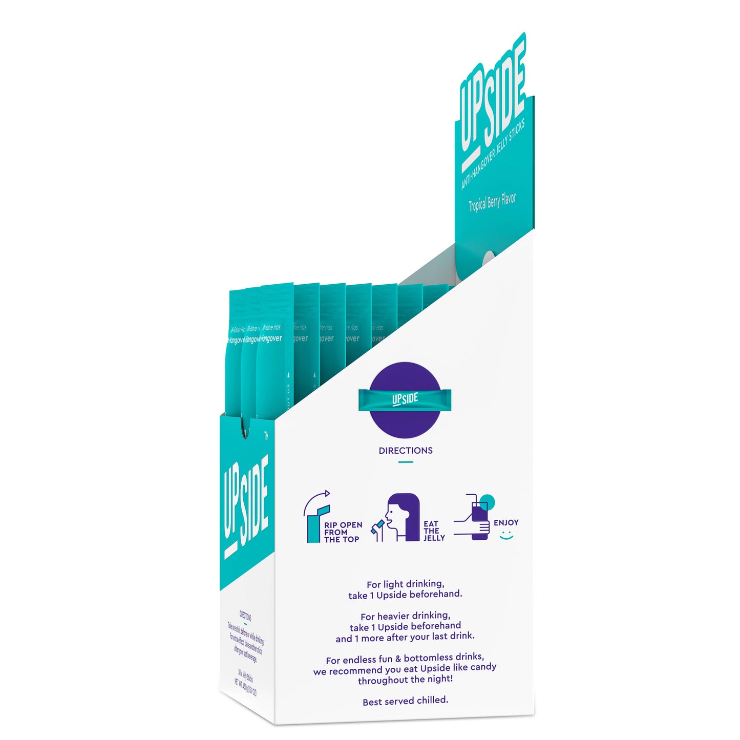 Upside - Before Alcohol Hangover Sticks - UPSIDE Before Drinking Hangover Sticks - Party Box (30-Pack)